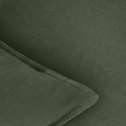 Linen Cushion Covers - 30% Linen 70% Cotton Blend, Soft & Breathable with Hidden Zipper Design - Khaki Green, 30cm x 50cm ...