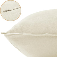 Linen Cushion Covers - 30% Linen 70% Cotton Blend, Soft & Breathable with Hidden Zipper Design - Linen, 45cm x 45cm (Twin ...