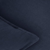 Linen Cushion Covers - 30% Linen 70% Cotton Blend, Soft & Breathable with Hidden Zipper Design - Navy Blue, 45cm x 45cm (T...