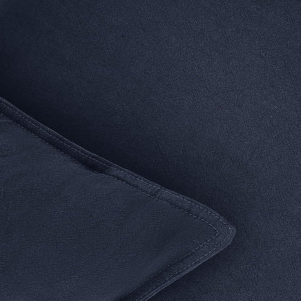 Linen Cushion Covers - 30% Linen 70% Cotton Blend, Soft & Breathable with Hidden Zipper Design - Navy Blue, 45cm x 45cm (T...