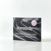 Satin Pillowcases - Silky Soft Polyester Satin with Zipper Closure - Pink, 48cm x 73cm (Twin Pack)