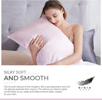 Luxury Pillowcase - 100% Pure Mulberry Silk on Both Sides - Pink