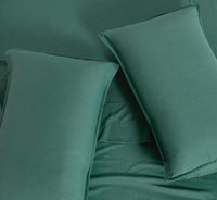 Bamboo Microfibre Quilt Cover Set - Green - Super King