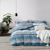 Microfiber Reversible Quilt Cover Set - Jasper - Super King Size