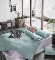 Tufted Ultra Soft Microfiber Quilt Cover Set - Super King - Sage Green