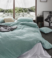 Tufted Ultra Soft Microfiber Quilt Cover Set - Super King - Sage Green
