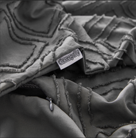 Tufted Ultra Soft Microfiber Quilt Cover Set - Super King - Smoke