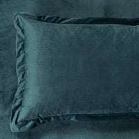 Set of 2 Super Soft Corduroy Velvet Standard Pillowcase - Forest Green