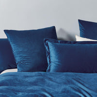 Set of 2 Super Soft Corduroy Velvet Standard Pillowcase - Navy Blue