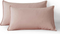 Twin Pack Vintage Washed Microfibre Standard Pillowcase (Pink, Standard)