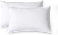 Vintage Washed Microfibre Standard Pillowcases - Set of 2 Luxurious Standard Pillow Covers - White