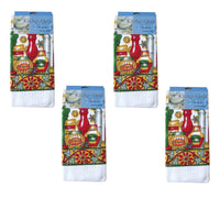 Set of 4 Microfibre Printed Tea Towels All Spices