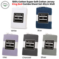 Revive 100% Cotton Jersey Combo Set Blue King