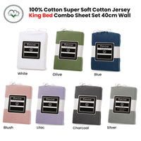 Revive 100% Cotton Jersey Combo Set Charcoal King