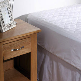 100% COTTON Quilted Mattress Protector 35cm Wall QUEEN