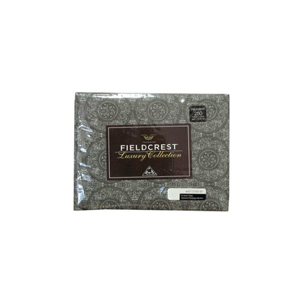 Fieldcrest Cotton Reversible Mandala Charcoal Quilt Cover Set Queen