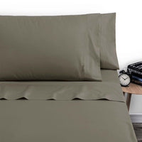 Artex 250TC Polyester Cotton Sheet Set Single Walnut