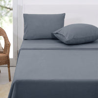 Polar Fleece Sheet Set Double 30cm Wall Slate