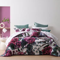 Bianca Abigail Berry Floral Printed Quilted Bedspread Set King