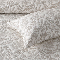 Bianca Ameila Stone Jacquard Quilted Foliage Bedspread Set Double