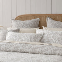 Bianca Ameila Stone Jacquard Quilted Foliage Bedspread Set King Single