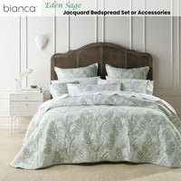 Bianca Eden Sage Jacquard Bedspread Set Single