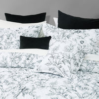 Bianca Gracie White Floral Printed Quilted Bedspread Set Double