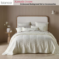 Bianca Kamala Cream Embossed Bedspread Set King