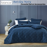 Bianca Barclay Navy Coverlet Set Queen/King