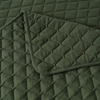 Bianca Lester Olive Velvet Diamond Polyester Coverlet Set Single/Double