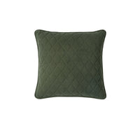 Bianca Lester Olive Velvet Square Filled Cushion 43 x 43cm