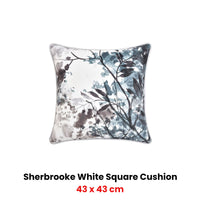 Bianca Sherbrooke White Velvet Square Filled Cushion 43 x 43cm