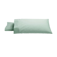 Bianca Pair of Heston Cotton Percale King Pillowcases Sage