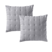 Bianca Pair of Langston Silver European Pillowcases