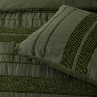 Bianca Avery Forest Chenille Striped Quilt Cover Set Super King