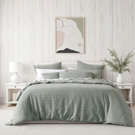 Bianca Kahlani Sage Waffle Quilt Cover Set Super King