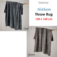 Bianca Hotham Throw Rug 130 x 160 cm Coal