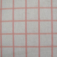 Cotton Grid Checks Oblong Table Cloth Coral 150 x 230cm
