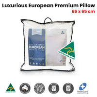 LoftMaster Luxurious Cotton Cover Premium European Pillow 65 x 65 cm