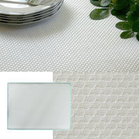 Invitation Prestige Cotton Rich Jacquard Off White Table Cloth 160 x 270 cm