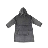 Accessorize Grey Super Soft Hooded Blanket Small/Medium