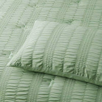 Accessorize Seersucker Sage 3 Piece Polyester Comforter Set King