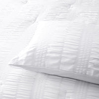 Accessorize Seersucker White 3 Piece Polyester Comforter Set King