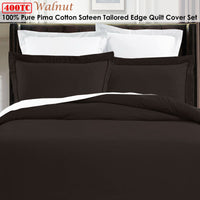 Grand Aterlier Pima Cotton Walnut Quilt Cover Set King