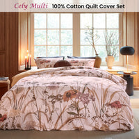 Bedding House Cely Multi Cotton Floral Quilt Cover Set King