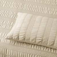 Accessorize Seersucker Natural Polyester Quilt Cover Set King