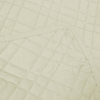 Jane Barrington Morris Light Cream Ultrasonic Embossed Lightly Quilted Reversible Coverlet Set Queen