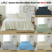 J Elliot Home Soft Microfiber Sheet Set Queen Ivory (labelled as White)