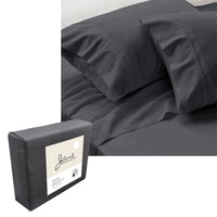 Jane Barrington 1200TC Olivia Cotton Rich Sheet Set 40cm Wall Charcoal Queen