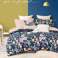 Ardor 250TC Ariana Floral Cotton Sateen Quilt Cover Set Queen